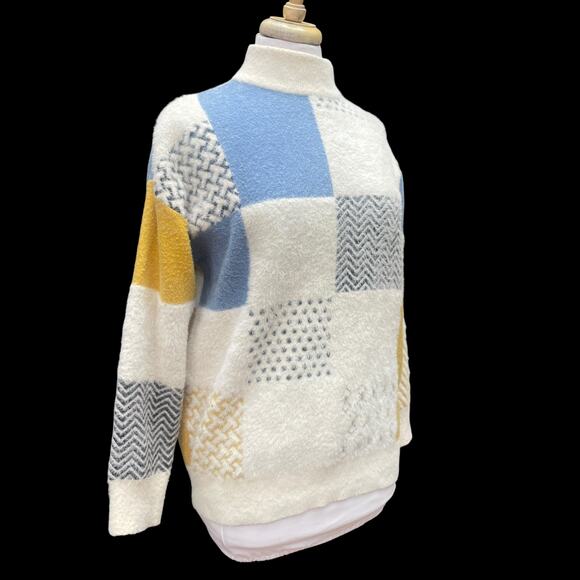Kerrick Mock-Neck Soft Fuzzy Sweater  J50220 - Picture 2 of 16